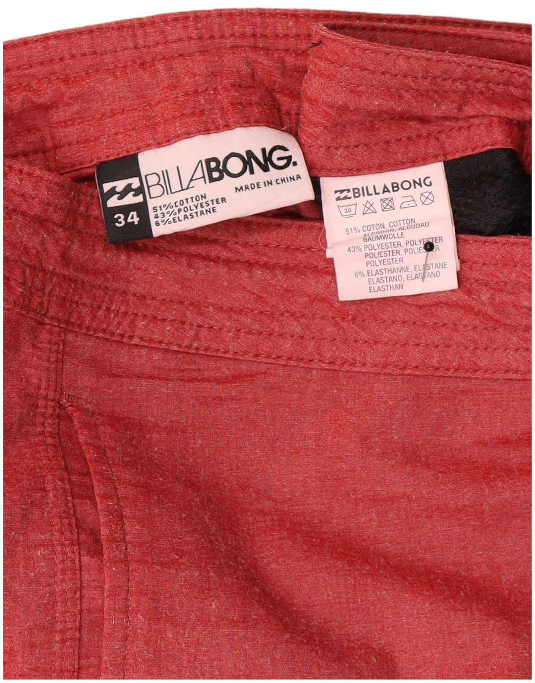 Ανδρικό σορτς κολύμβησης Billabong, μεγάλο κόκκινο βαμβακερό
