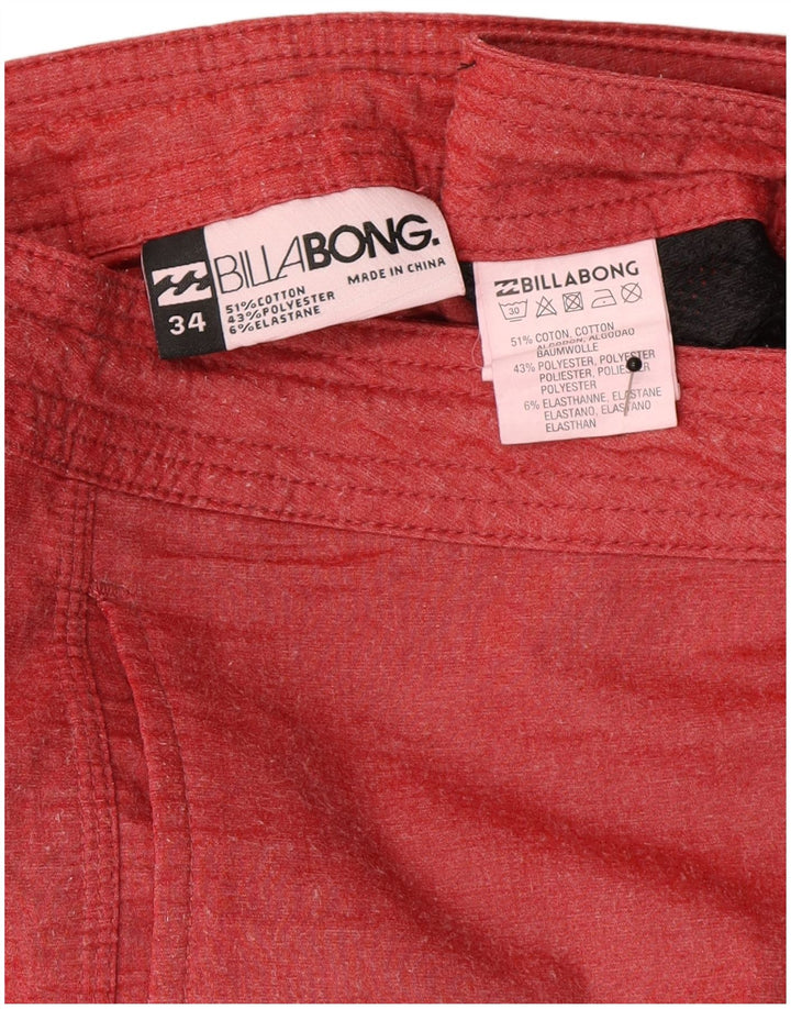 Ανδρικό σορτς κολύμβησης Billabong, μεγάλο κόκκινο βαμβακερό