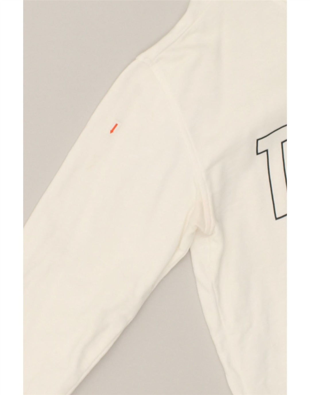 TOMMY JEANS Mens Relaxed Fit Graphic Sweatshirt Jumper Small White Cotton | Vintage Tommy Jeans | Thrift | Second-Hand Tommy Jeans | Used Clothing | Messina Hembry 