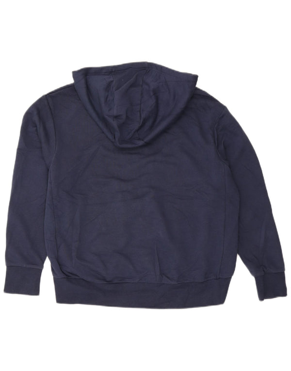 Γυναικείο πουλόβερ Nike Dri Fit με φερμουάρ με κουκούλα UK 14 Medium Navy Blue