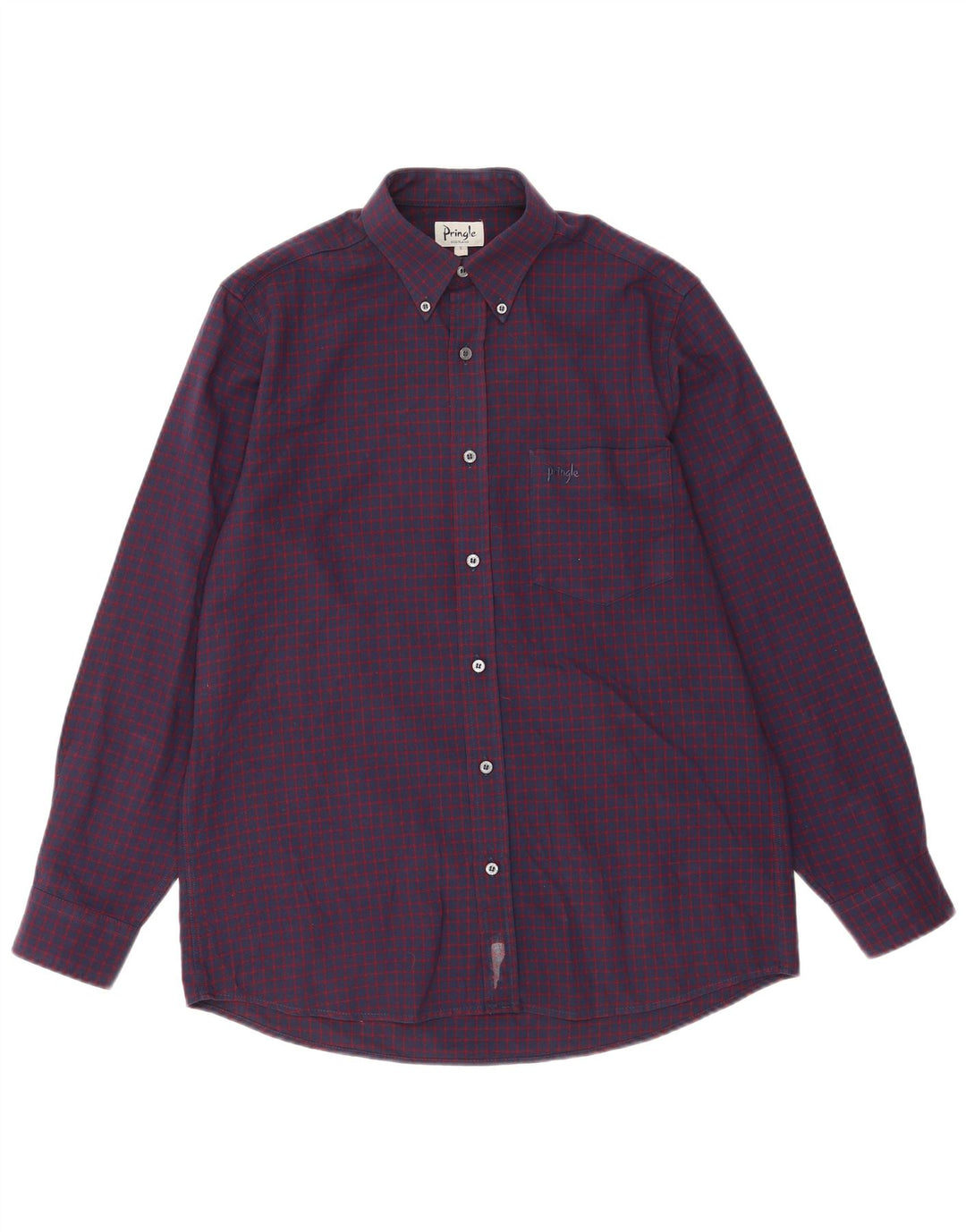Ανδρικό πουκάμισο Pringle Small Purple Gingham Polyester