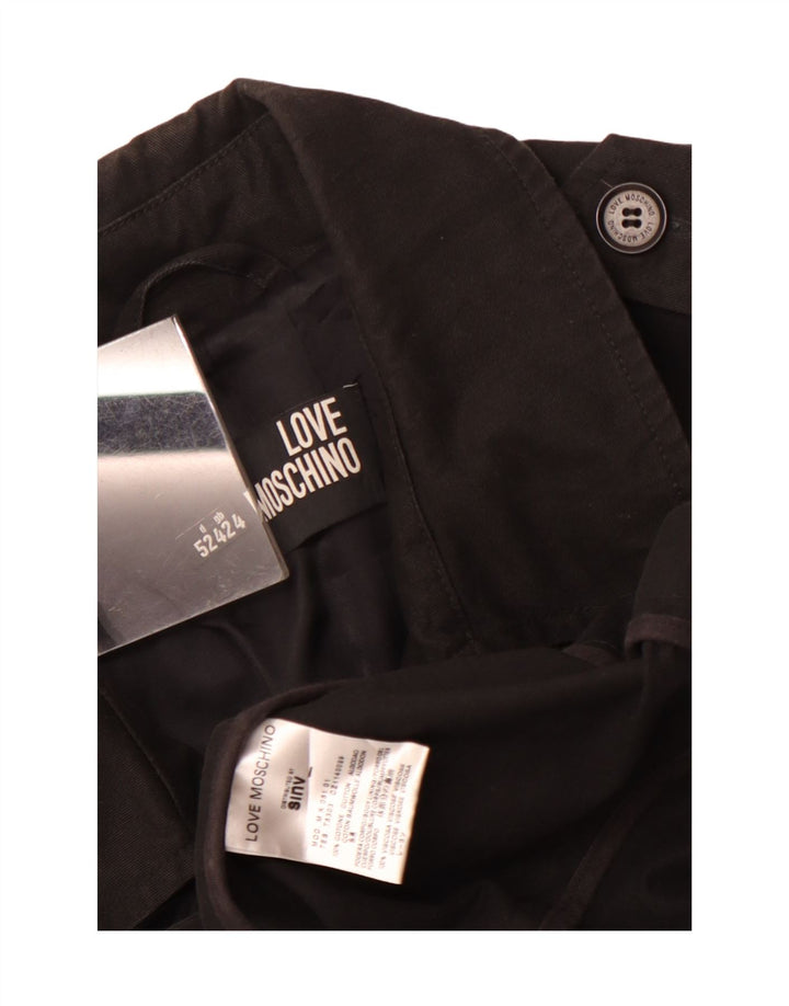 Moschino Ανδρικό παλτό μπιζελιού UK 42 XL Μαύρο βαμβακερό