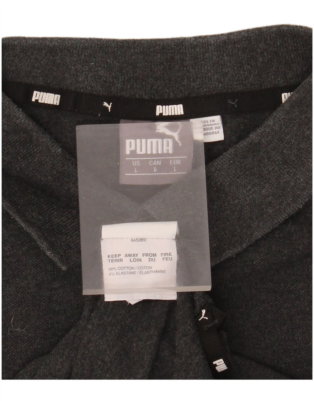 Ανδρικό πουκάμισο πόλο Puma μεγάλο γκρι βαμβακερό