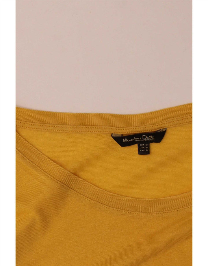 Massimo Dutti Γυναικείο Μπλουζάκι 3/4 Μανίκι UK 18 XL Κίτρινο