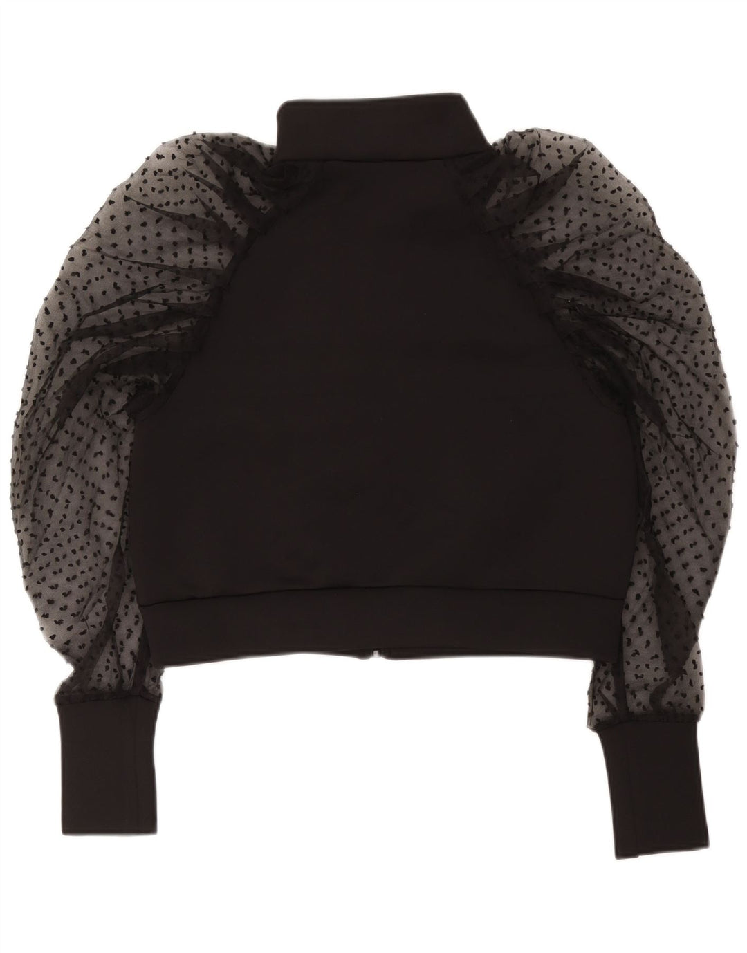 Zara Womens Crop Cardigan Top 10 Small Black Polyester