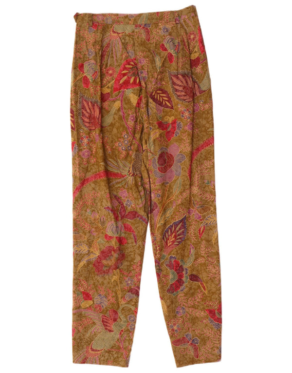 Blues Club Γυναικείο Tapered Casual Παντελόνι UK 12 Medium W26 L27 Beige Floral