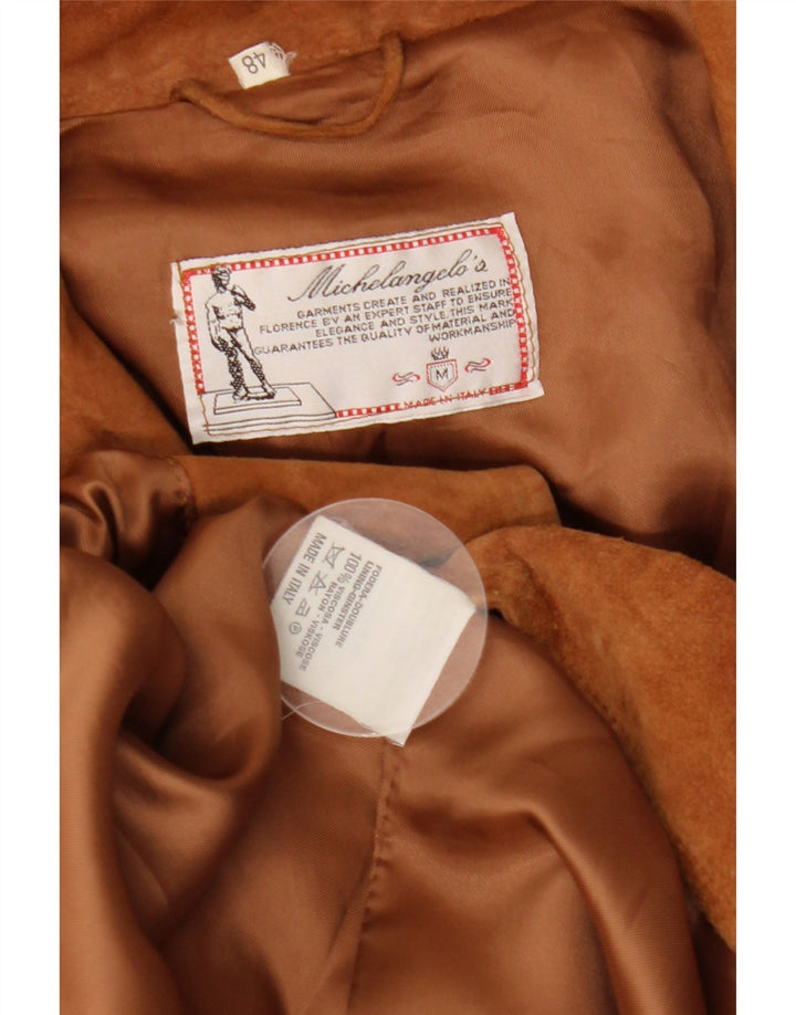 MICHELANGELO Γυναικείο Suede Jacket IT 48 XL Καφέ Δερμάτινο