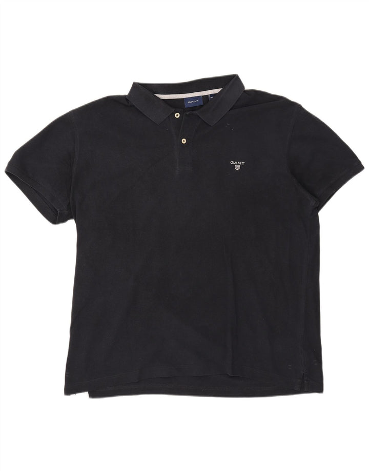Ανδρικό μπλουζάκι πόλο Gant 3XL Navy Blue