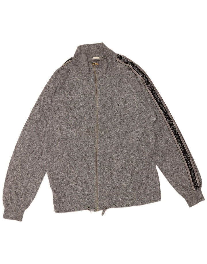Ανδρική φόρμα Champion Graphic Top Jacket Large Grey Flecked