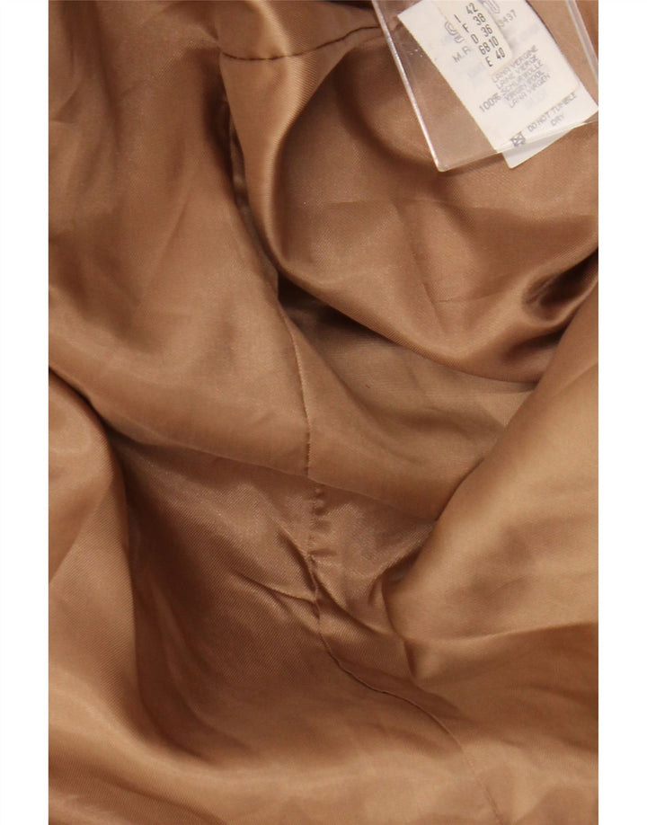 Vintage γυναικείο υπερμεγέθη διπλό παλτό UK 10 Small Beige