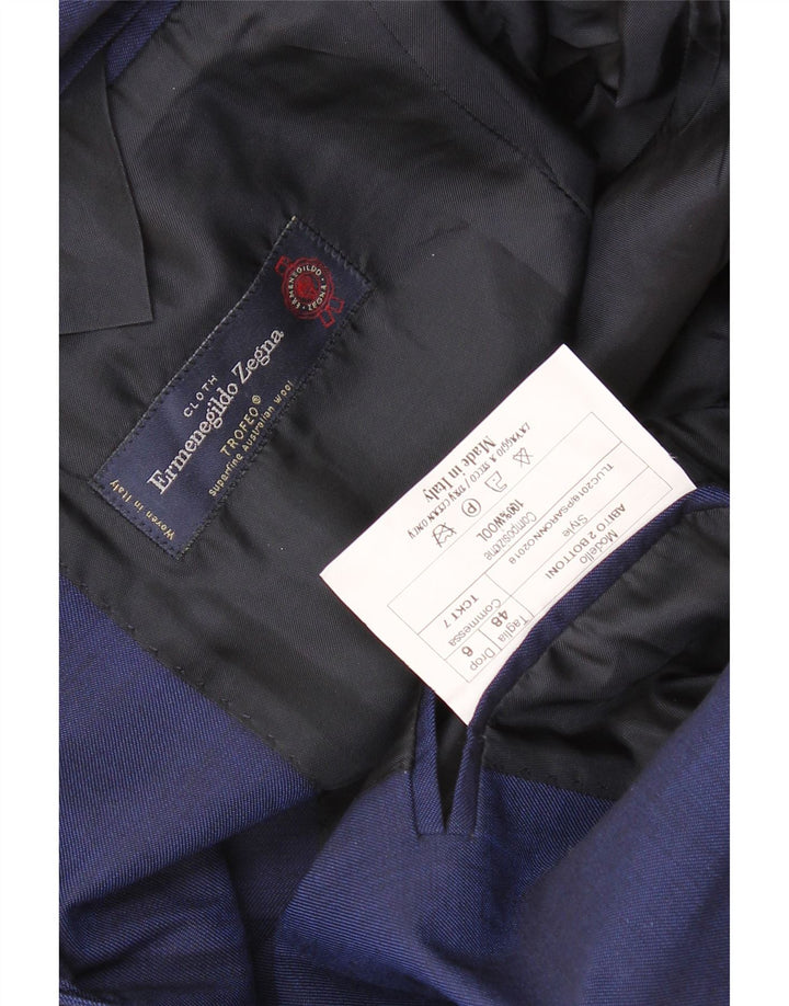 Ermenegildo Zegna ανδρική φόρμα 2 τεμαχίων IT 48 Medium W28 L28 Navy Blue Classic
