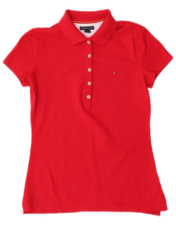 Tommy Hilfiger γυναικείο μπλουζάκι πόλο UK 10 Small Red