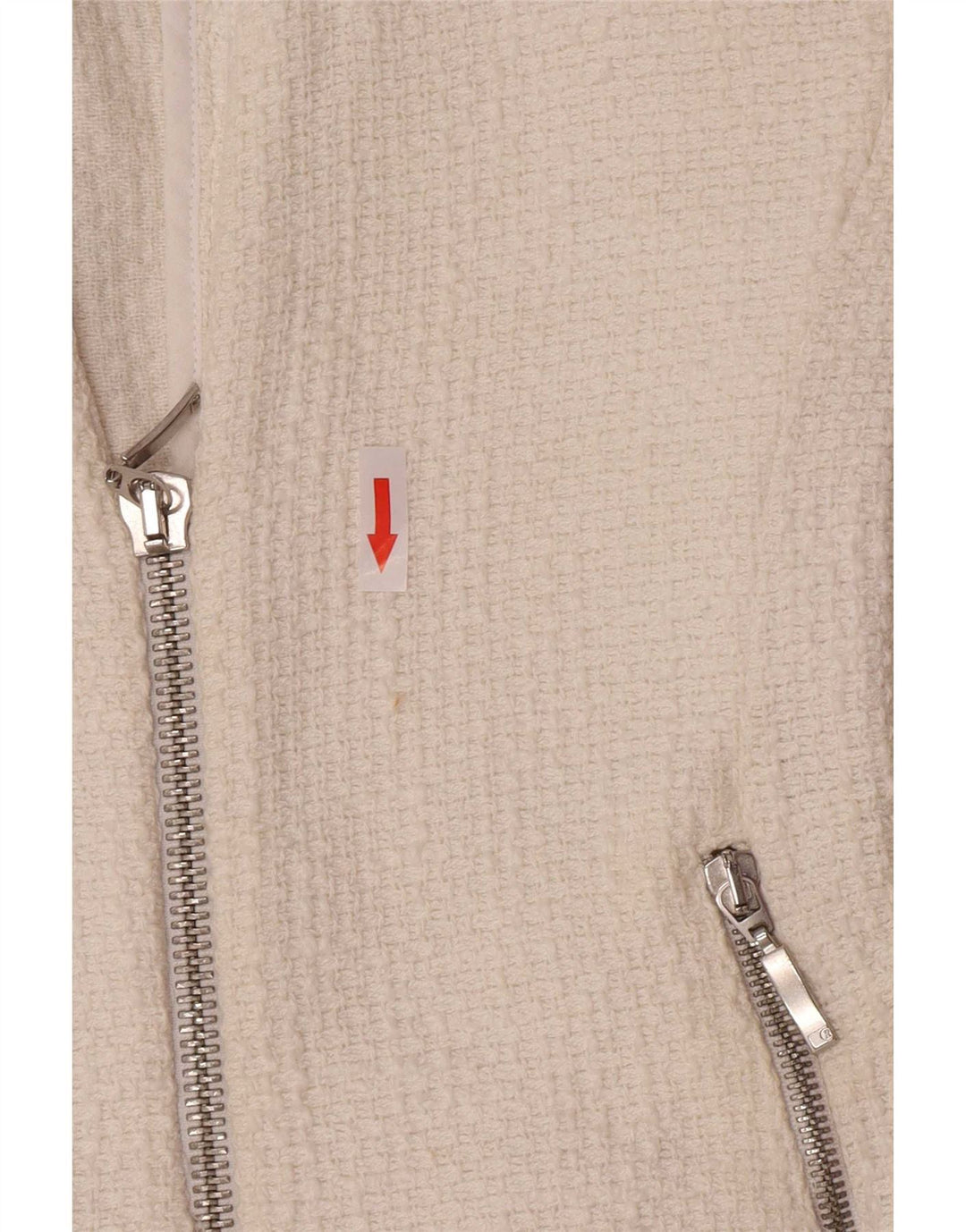 Zara Γυναικείο Μπλέιζερ Μπουφάν UK 8 Small White Cotton