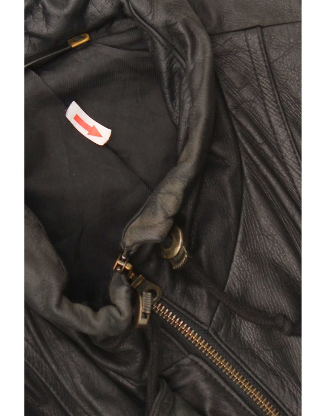 Νέο Fast Γυναικείο Oversized Δερμάτινο Μπουφάν IT 44 Medium Black