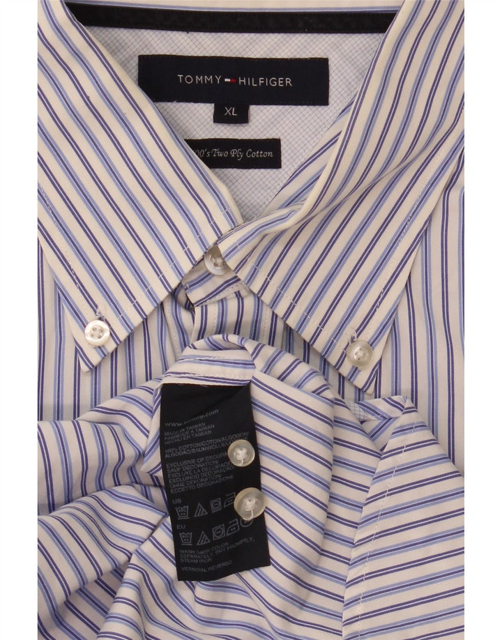Tommy Hilfiger Ανδρικό πουκάμισο XL Μπλε ριγέ βαμβακερό