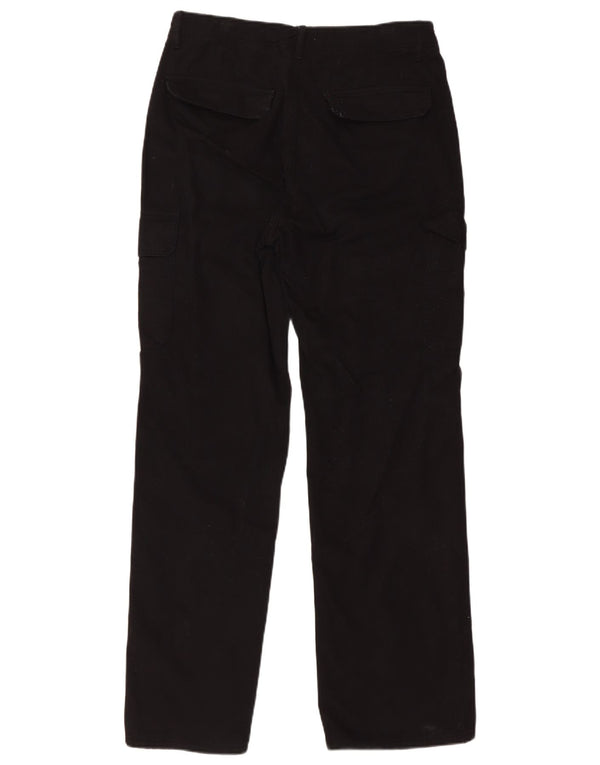 Zara Γυναικείο ίσιο παντελόνι Cargo EU 40 Medium W30 L33 Μαύρο βαμβακερό