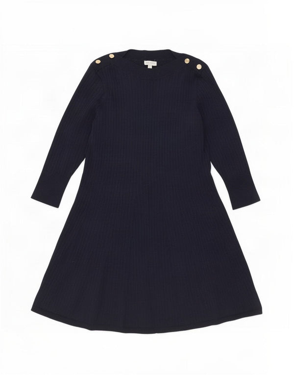 Monsoon γυναικείο φόρεμα άλτης UK 16 Large Navy Blue Polyester