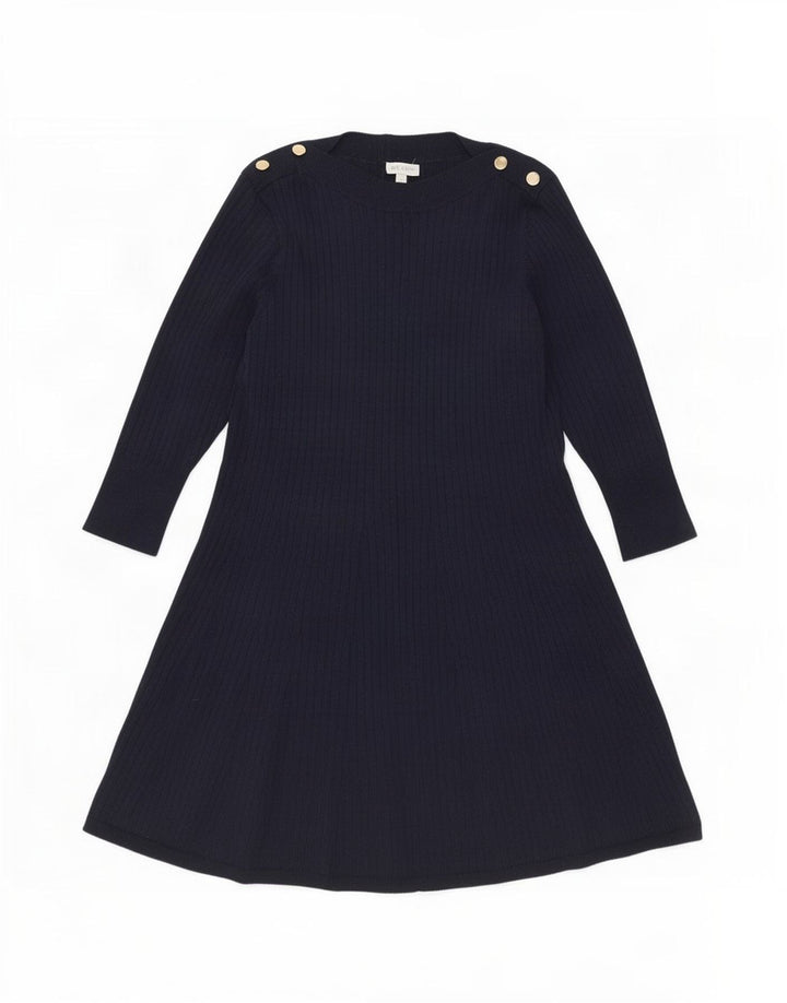 Monsoon γυναικείο φόρεμα άλτης UK 16 Large Navy Blue Polyester