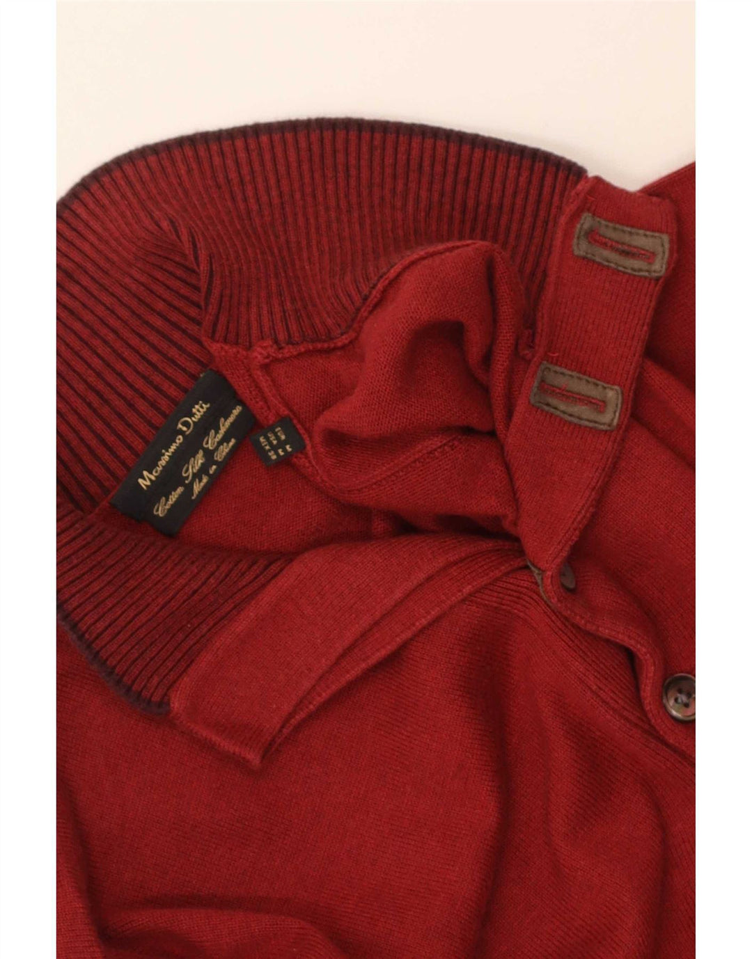 Ανδρικό πουλόβερ Massimo Dutti με κουμπιά για λαιμό, μεσαίο βαμβάκι