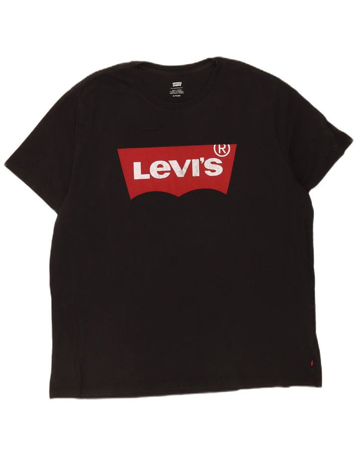 Ανδρικό γραφικό T-Shirt Levi's Top XL Μαύρο βαμβακερό