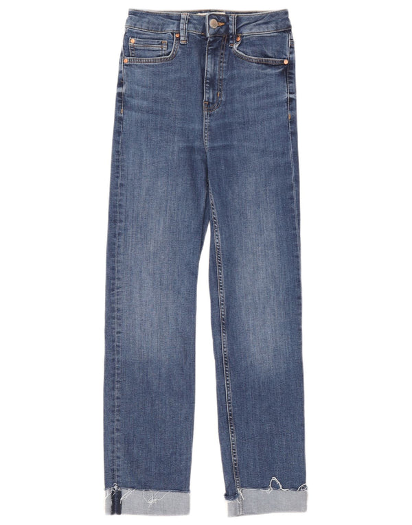 Marks & Spencer Γυναικεία ψηλόμεσα ίσια τζιν UK 6 XS W24 L26 Μπλε βαμβακερό