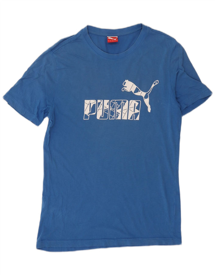 Ανδρικό γραφικό μπλουζάκι Puma τοπ μικρό μπλε