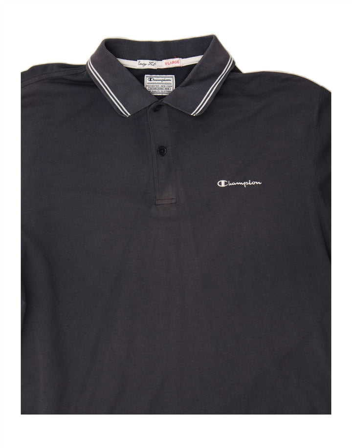 CHAMPION Mens Easy Fit Polo Shirt XL Navy Blue Vintage Champion and Second-Hand Champion from Messina Hembry 