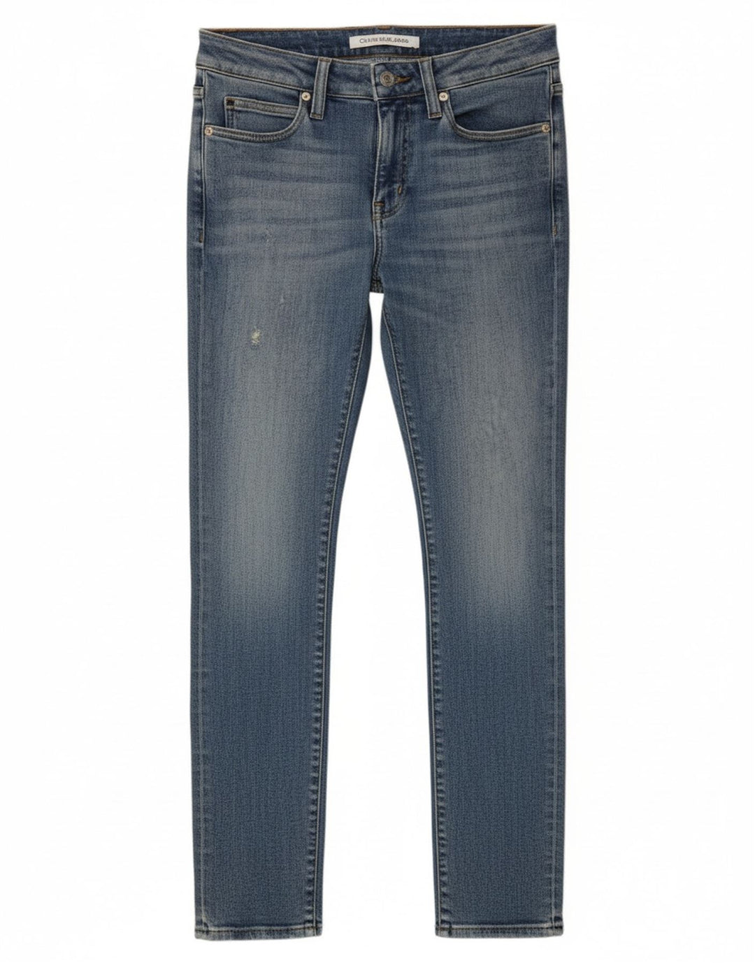 CALVIN KLEIN Womens Slim Jeans W26 L30 Blue Cotton