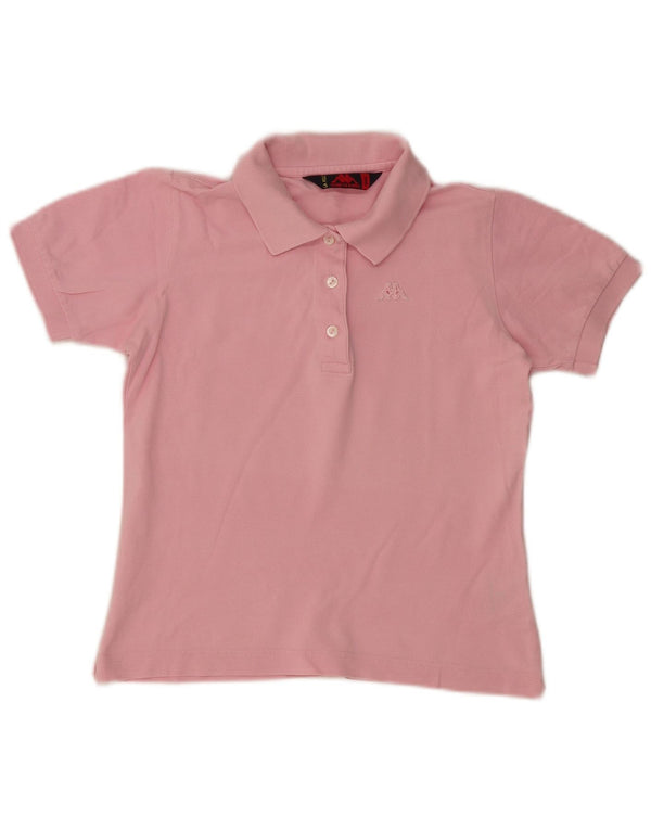 Kappa γυναικείο μπλουζάκι πόλο UK 10 Small Pink Βαμβακερό
