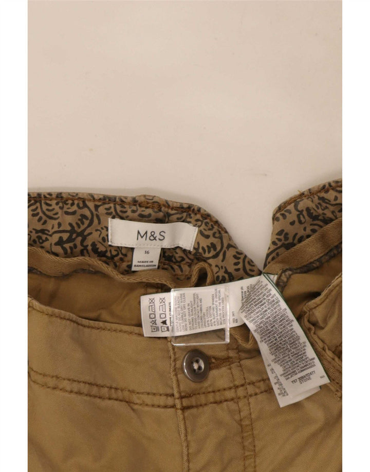 Marks & Spencer Γυναικεία σορτς Cargo UK 16 Large W34 Beige Lycra