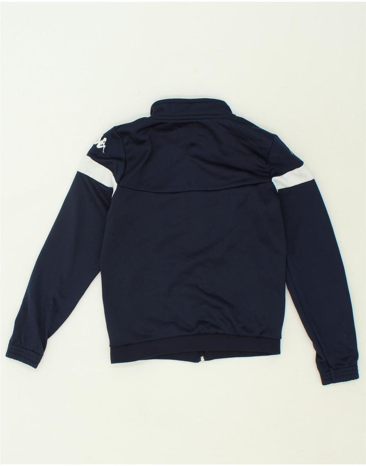 KAPPA Girls Graphic Tracksuit Top Jacket 9-10 Years Navy Blue Polyester Vintage Kappa and Second-Hand Kappa from Messina Hembry 