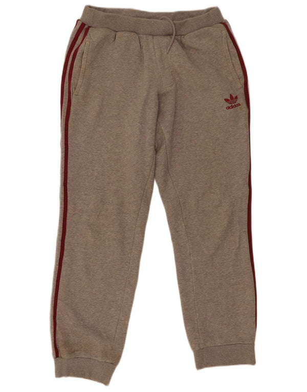 Adidas Mens Tracksuit Trousers Joggers Small Grey Cotton