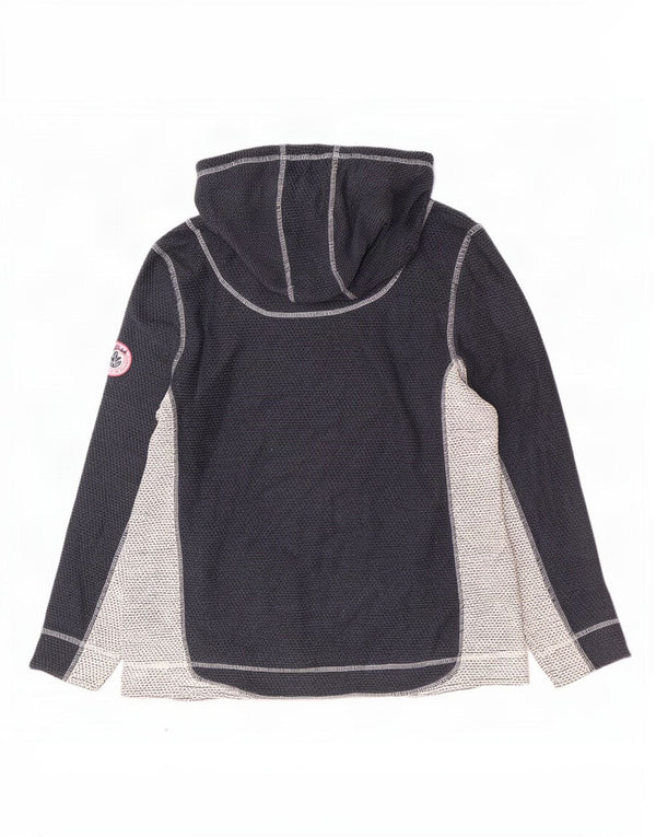 Weird Fish Womens Hoodie Jumper UK 18 XL Navy Blue Colorblock Ακρυλικό