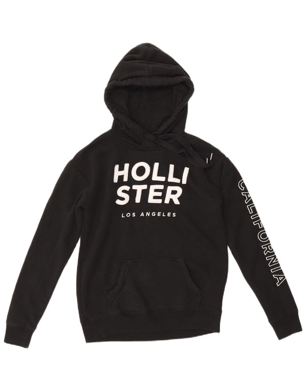 Γυναικείο γραφικό κουκούλα HOLLISTER UK 6 XS μαύρο βαμβακερό