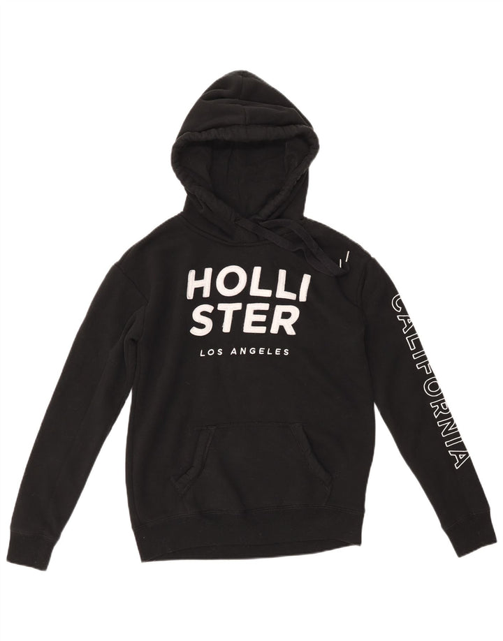 Γυναικείο γραφικό κουκούλα HOLLISTER UK 6 XS μαύρο βαμβακερό