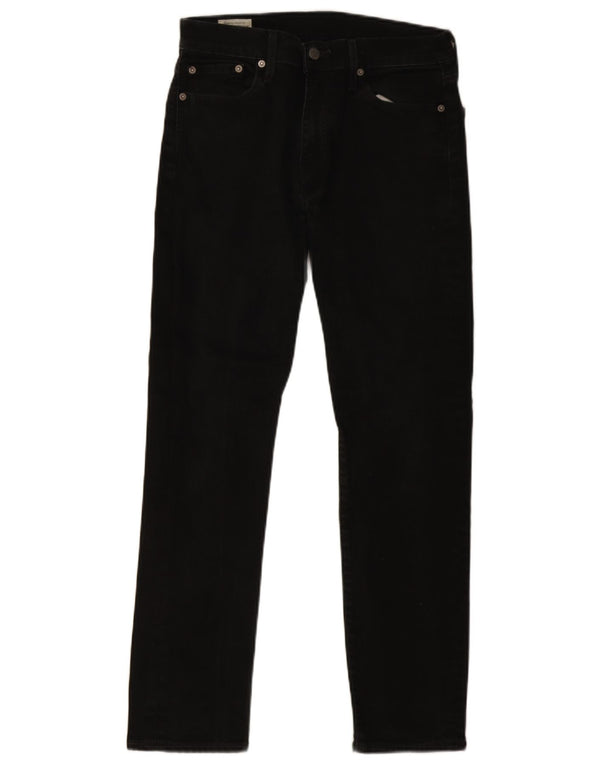 Levi's Mens 502 Tapered Jeans W30 L32 Μαύρο βαμβακερό