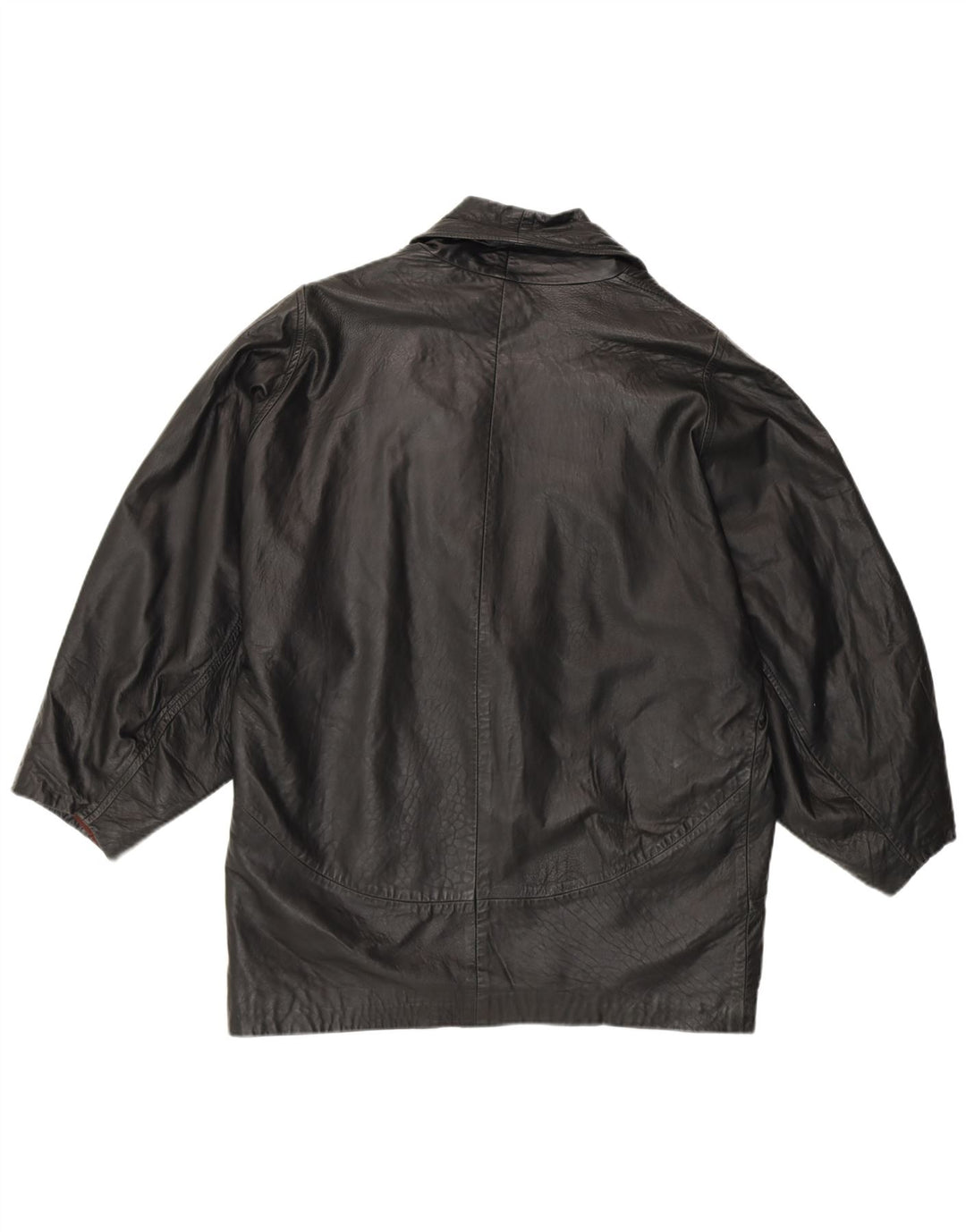 Vintage Γυναικείο Δερμάτινο Μπουφάν UK 16 Large Μαύρο Δερμάτινο