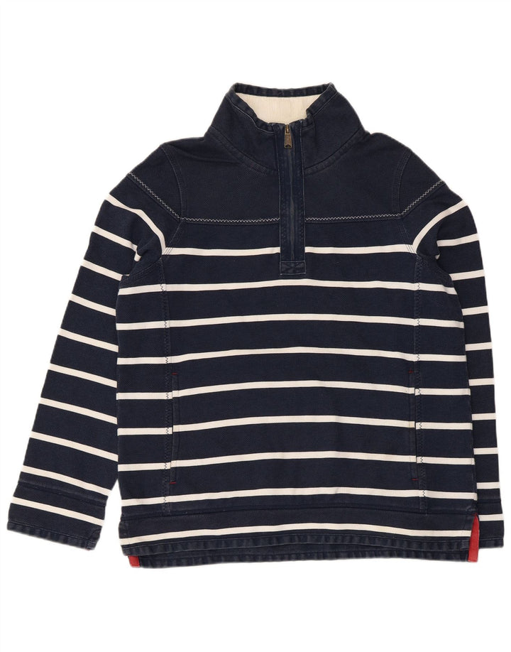 FAT FACE Γυναικεία φούτερ με φερμουάρ Jumper UK 12 Medium Navy Blue ριγέ