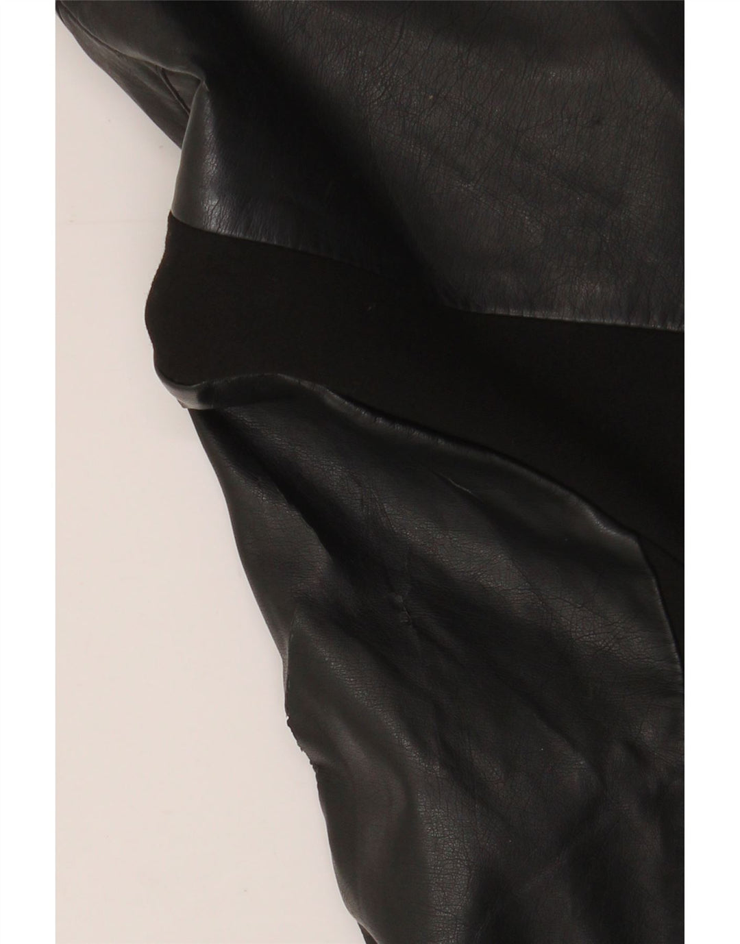 French Connection Γυναικείο Crop Biker Jacket UK 6 XS Μαύρο Πολυουρεθάνη