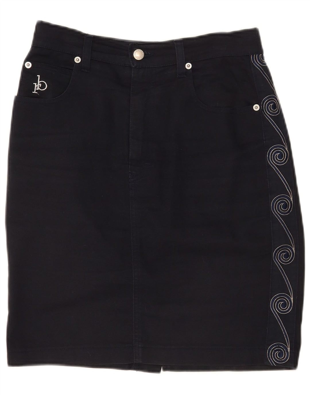 Roccobarocco Γυναικεία Pencil Φούστα IT 44 Medium W28 Navy Blue Geometric