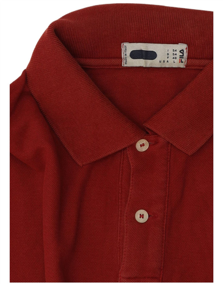 Fila Ανδρικό Πόλο Μπλουζάκι IT 54 XL Κόκκινο