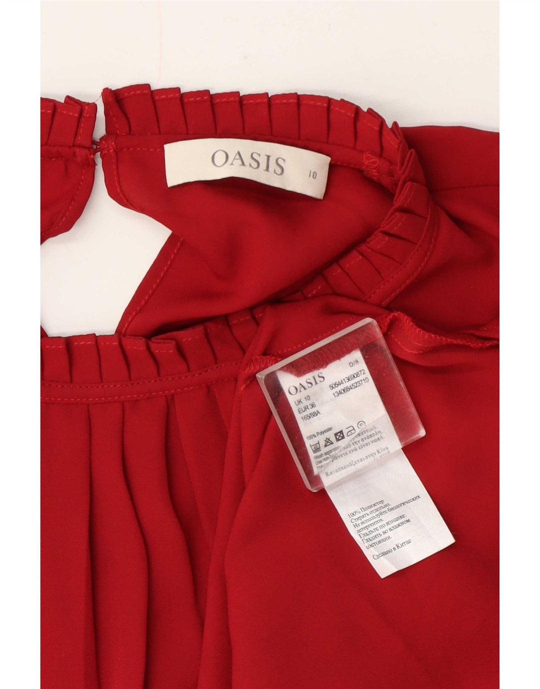 Γυναικεία μπλούζα Oasis Top UK 10 Small Red Polyester