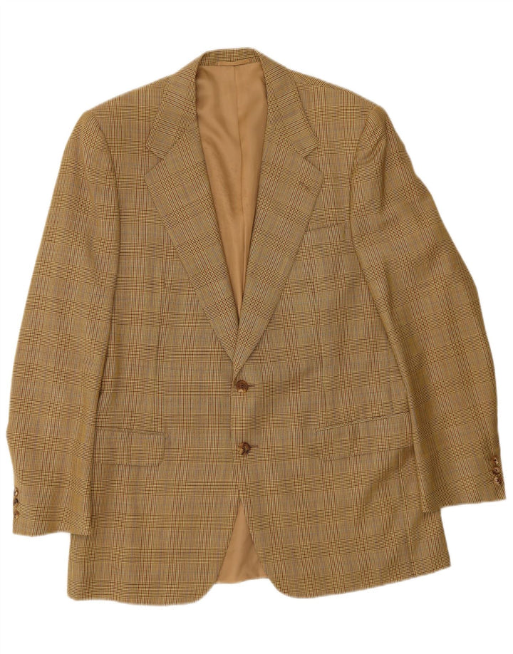 Gieves & Hawkes Ανδρικό σακάκι 2 κουμπιών UK 42 XL Καφέ μαλλί Houndstooth