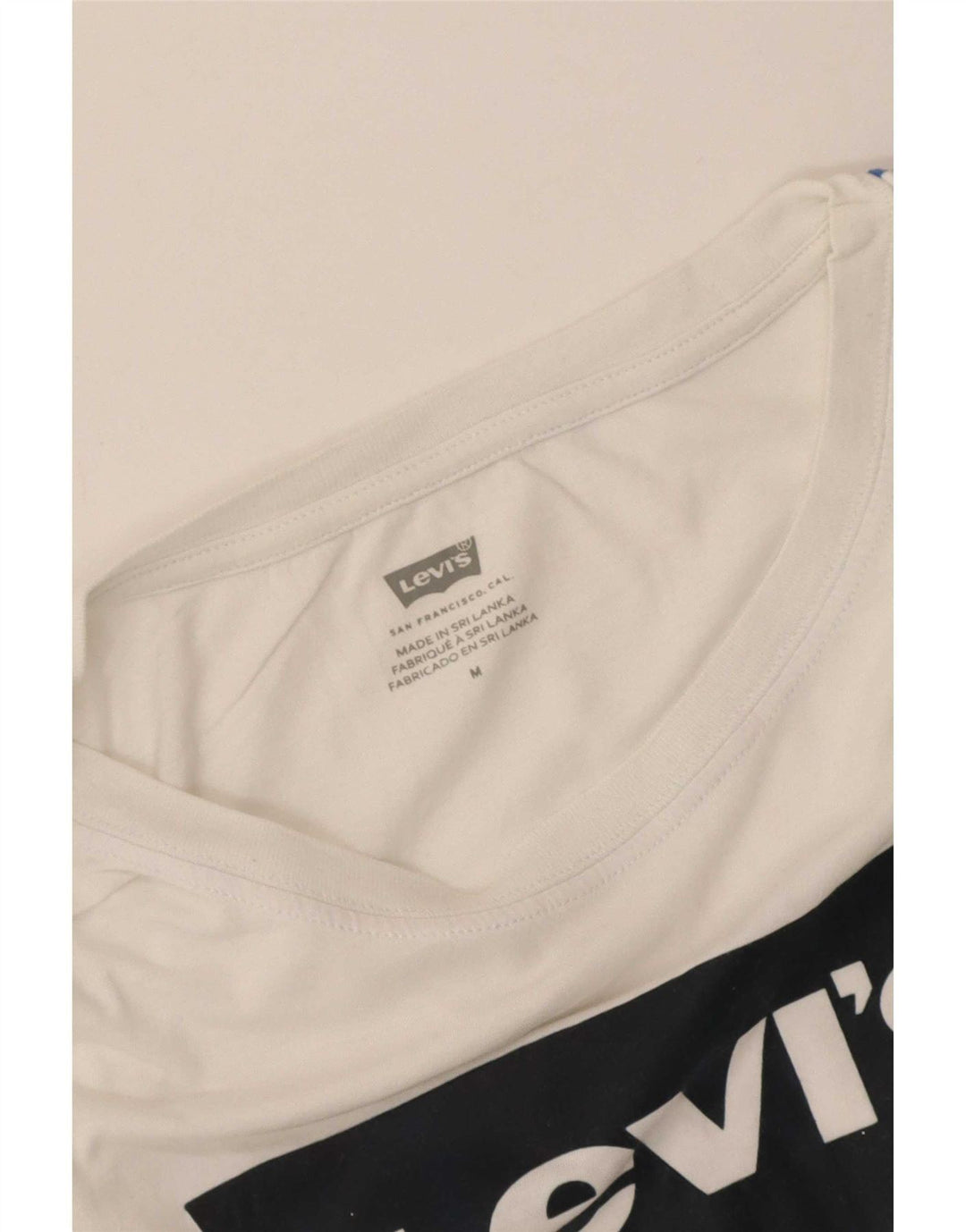 Γυναικείο γραφικό μπλουζάκι Levi's Crop Oversized Top UK 14 Medium White