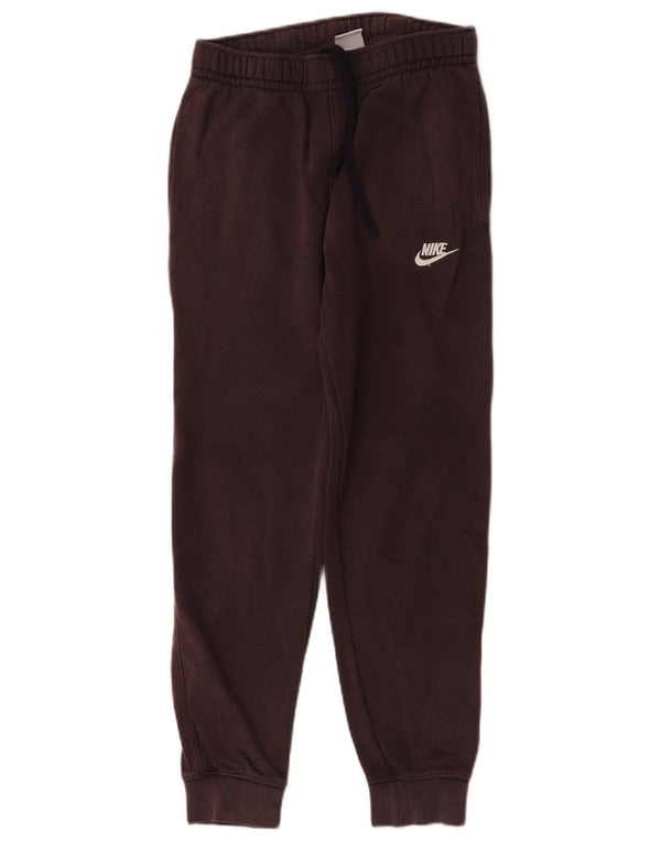 Nike γυναικεία αθλητική φόρμα παντελόνια Joggers UK 10 Small Maroon Cotton Sports