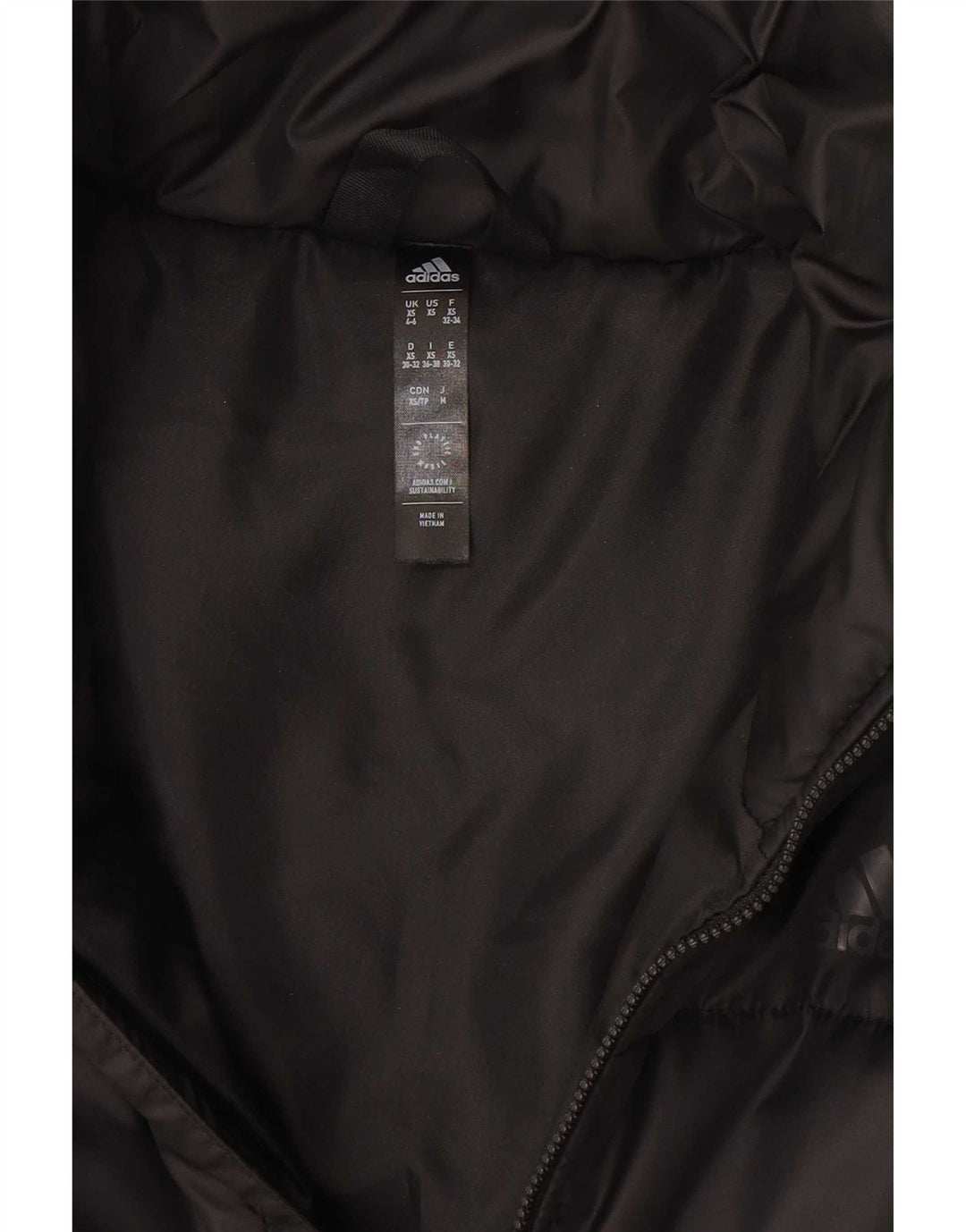 Adidas Γυναικείο Crop Padded Jacket UK 4/6 XS Μαύρο