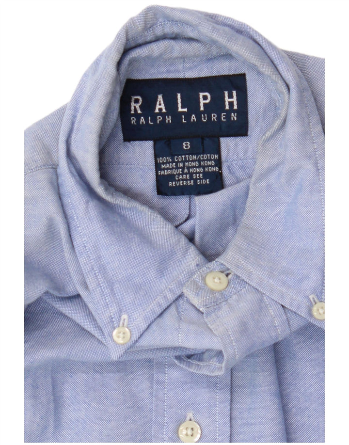 POLO RALPH LAUREN Womens Shirt US 8 Medium Blue Cotton