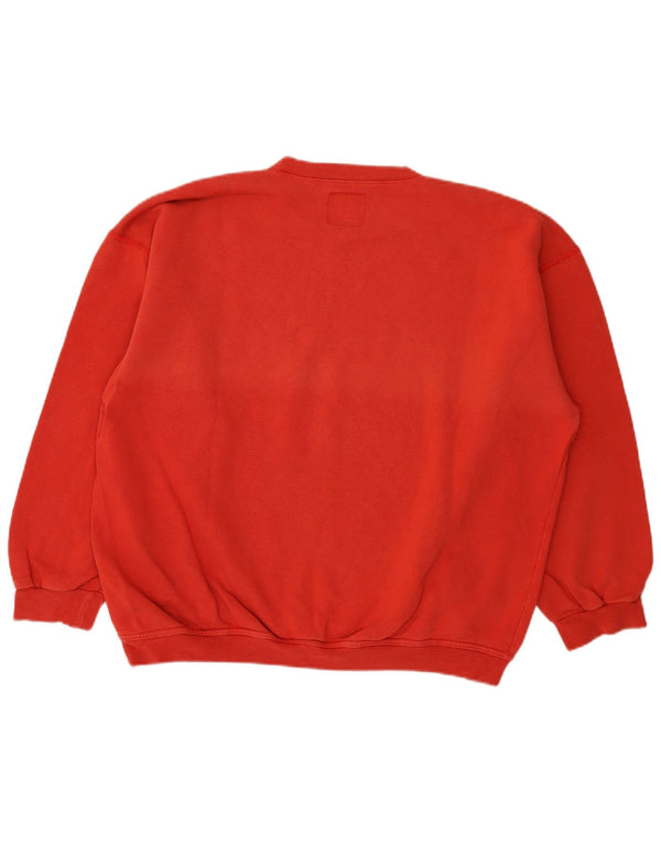 United Cotton Ανδρικό γραφικό φούτερ Jumper XL Red Cotton