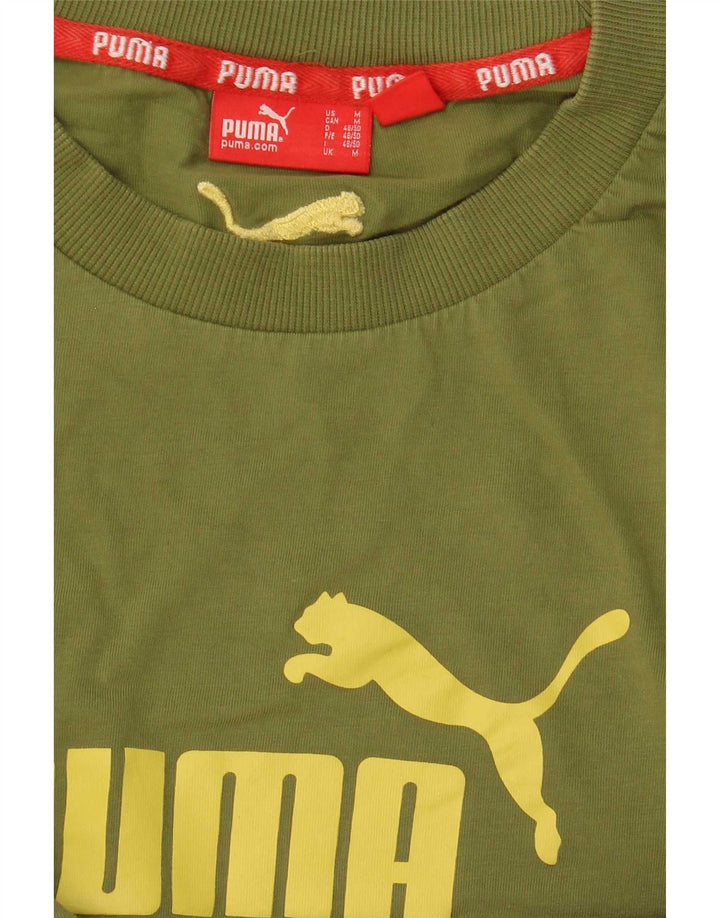 Ανδρικό γραφικό μπλουζάκι Puma Top Μεσαίο πράσινο