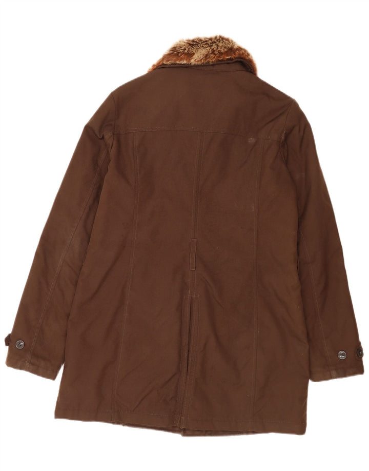 Woolrich Γυναικείο μπουφάν με επένδυση UK 14 μεσαίου καφέ νάιλον